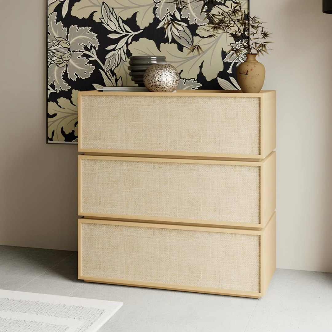 WATTLE Rustic Rattan Chest of Drawers - Cassa Haus Singapore