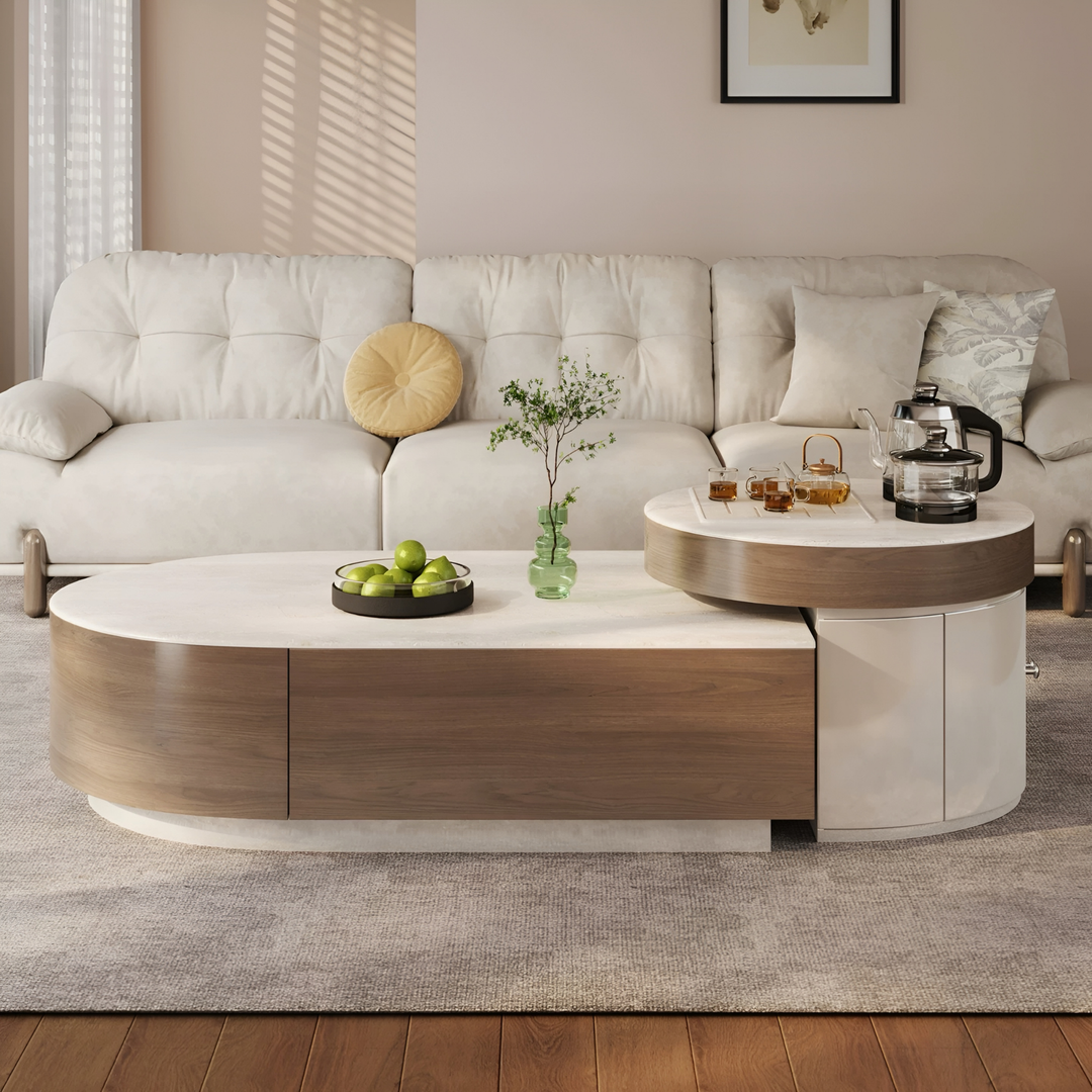 ORVIETO Modern Sintered Stone Coffee Table Set - Urban Mood Singapore