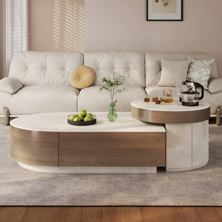 ORVIETO Modern Sintered Stone Coffee Table Set - Urban Mood Singapore