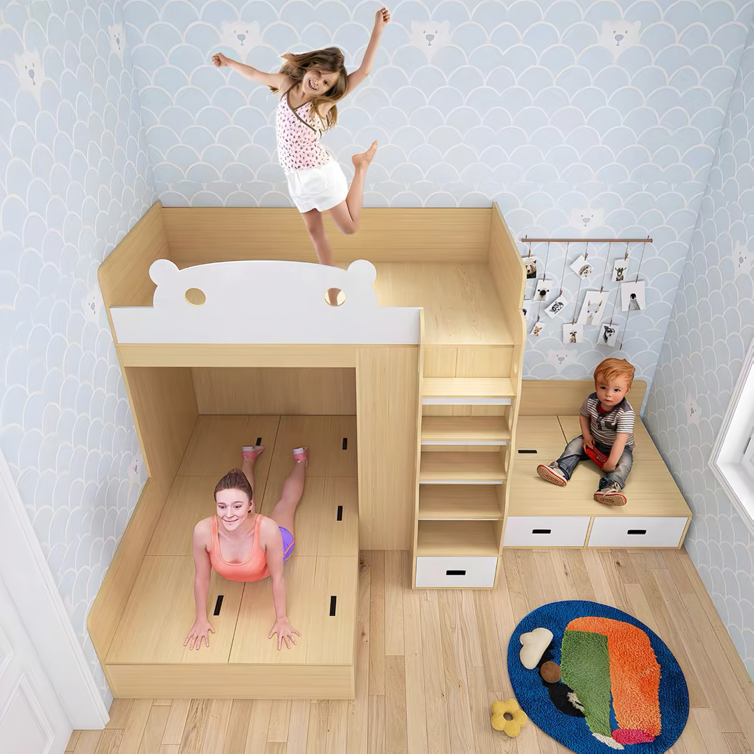 COVI Modern Double Decker Children’s Bedframe - Cassa Haus Singapore