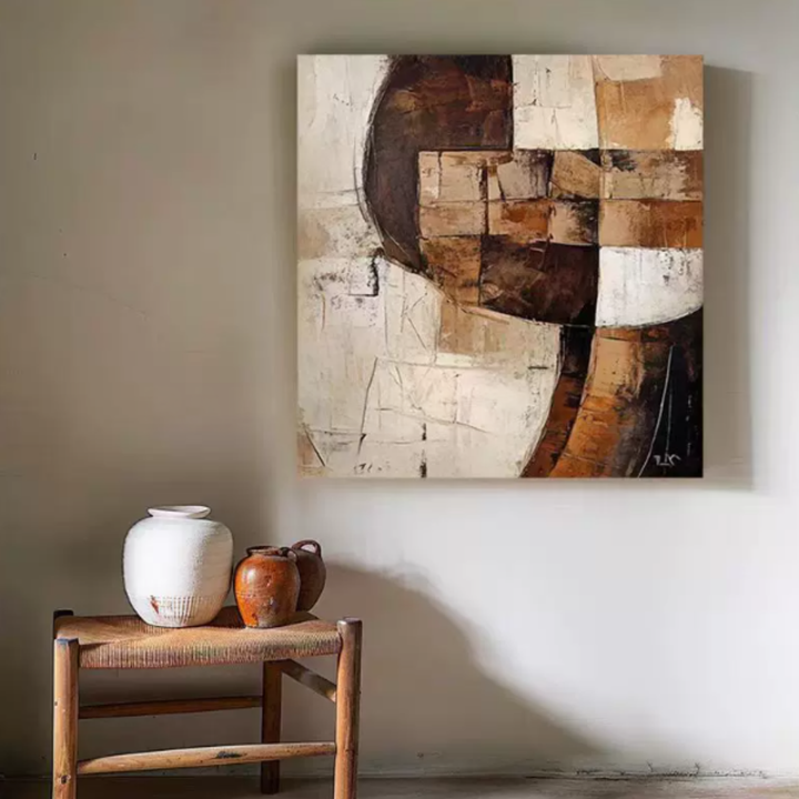 ELVARA Modern Hand-Painted Oil Painting - Cassa Haus Singapore