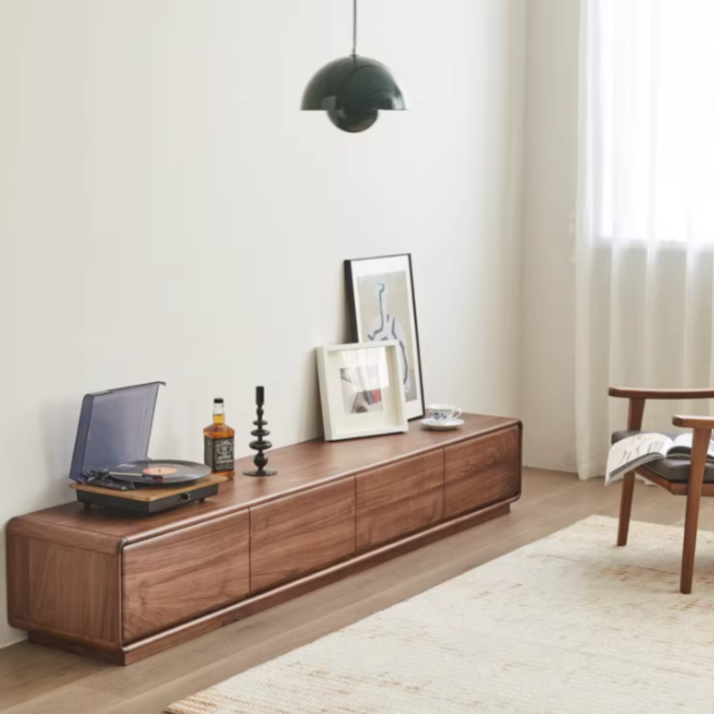 NOIRVALE Black Walnut Wood TV Console - Cassa Haus Singapore