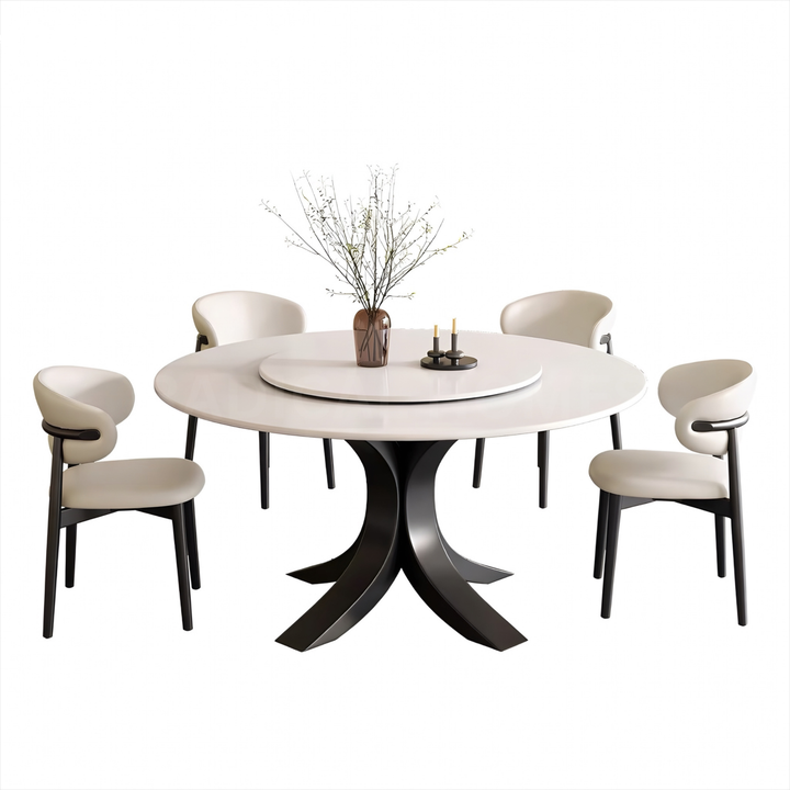 ORBITAL Modern Sintered Stone Round Dining Table - Cassa Haus Singapore