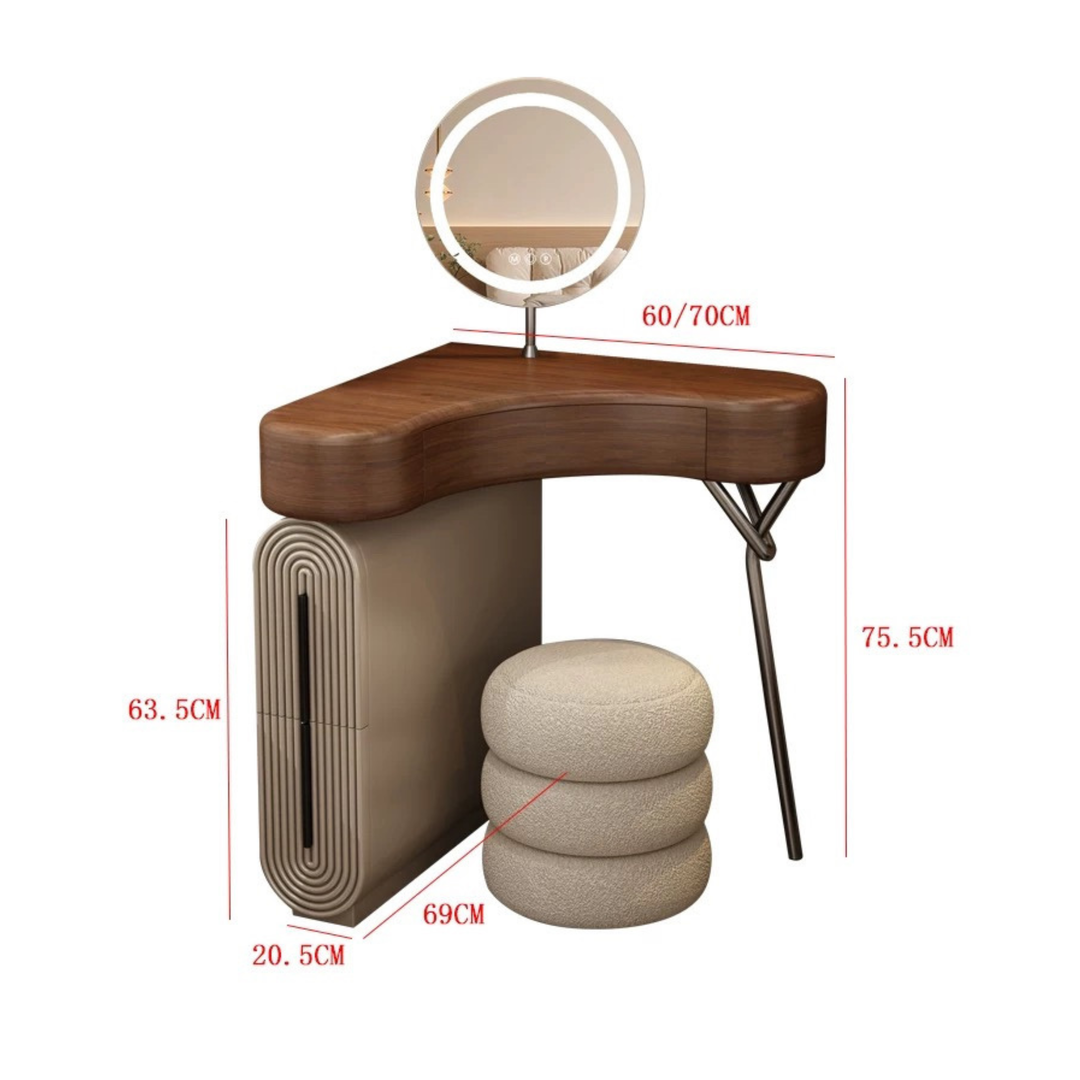 ORLISSA Minimalist Solid Wood Vanity Set - Cassa Haus Singapore
