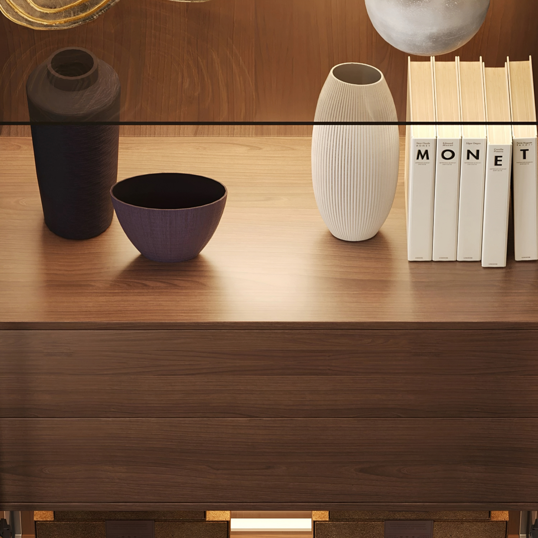 VITRIEL Modern Glass Display Cabinet - Cassa Haus Singapore
