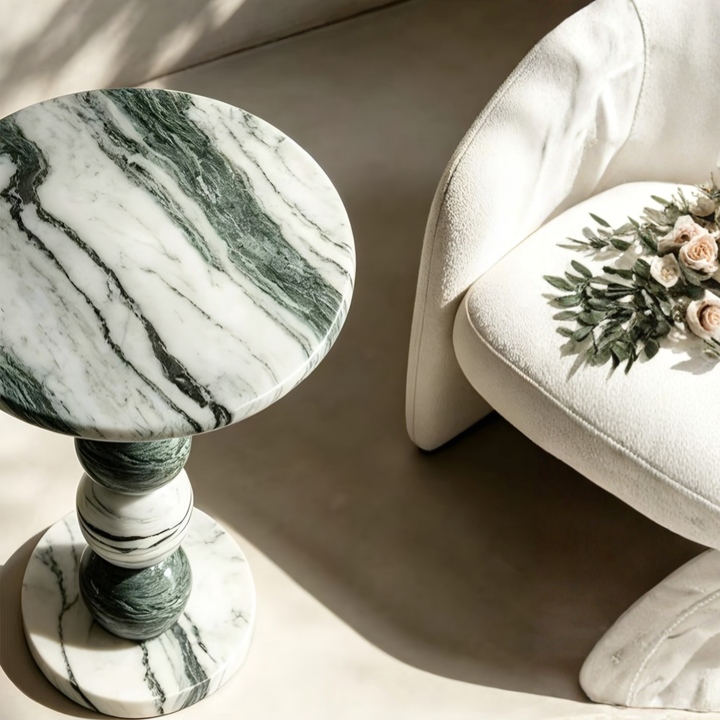 MATEO Modern Marble Side Table - Cassa Haus Singapore