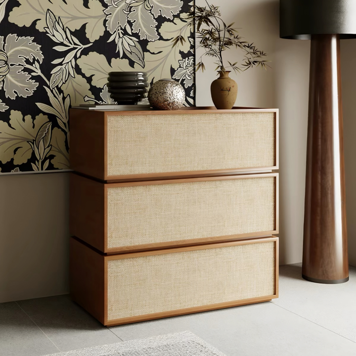 WATTLE Rustic Rattan Chest of Drawers - Cassa Haus Singapore