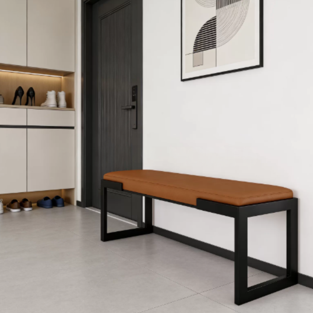 VARENO Modern Leather Bench - Cassa Haus Singapore