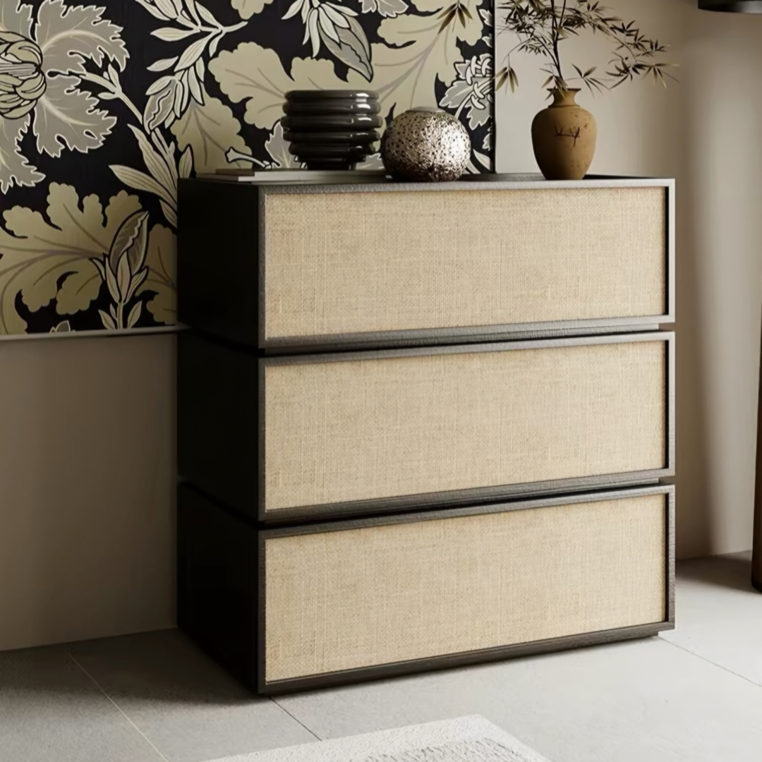 WATTLE Rustic Rattan Chest of Drawers - Cassa Haus Singapore