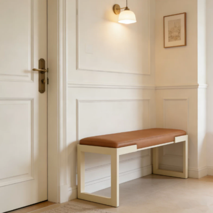 VARENO Modern Leather Bench - Cassa Haus Singapore
