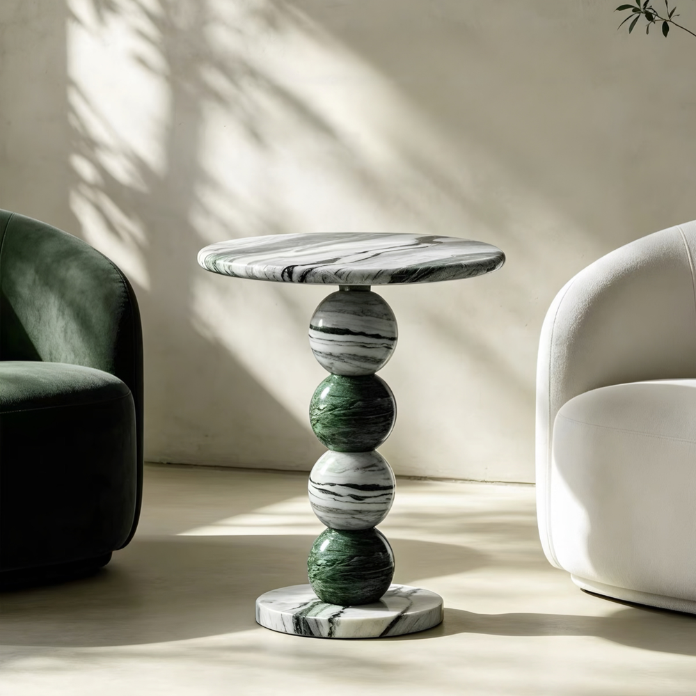 MATEO Modern Marble Side Table - Cassa Haus Singapore