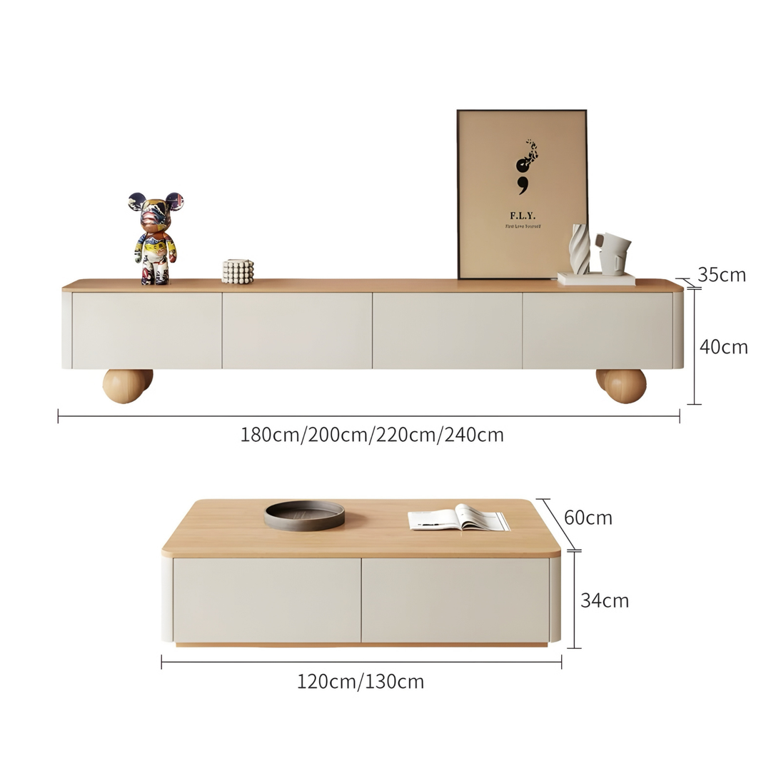 SERENZA Modern Solid Wood TV Console - Cassa Haus Singapore