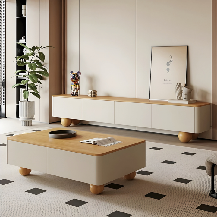 SERENZA Modern Solid Wood TV Console - Cassa Haus Singapore
