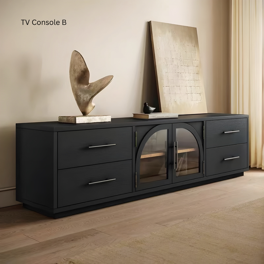 CHANTERELLE Vintage Solid Wood TV Console - Cassa Haus Singapore