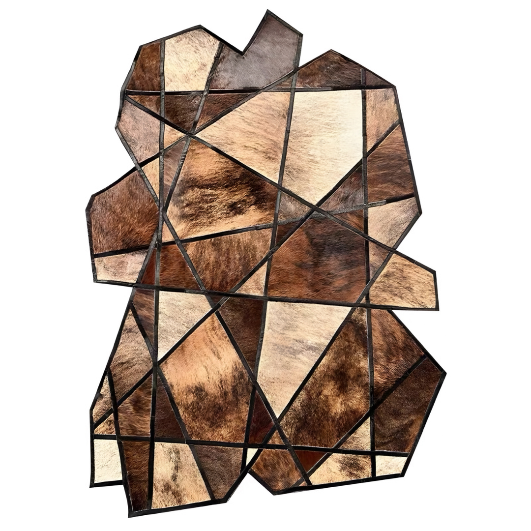 VELMORIA Modern Cowhide Leather Rug - Cassa Haus Singapore