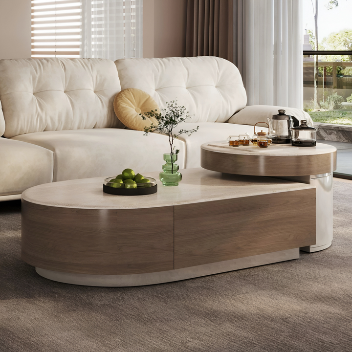 ORVIETO Modern Sintered Stone Coffee Table Set - Urban Mood Singapore