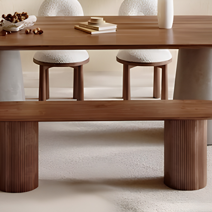 ELLIPSE Modern Solid Wood Oval Dining Table - Cassa Haus Singapore