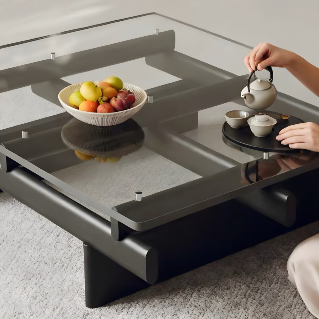 ROBERT Modern Glass Coffee Table - Cassa Haus Singapore