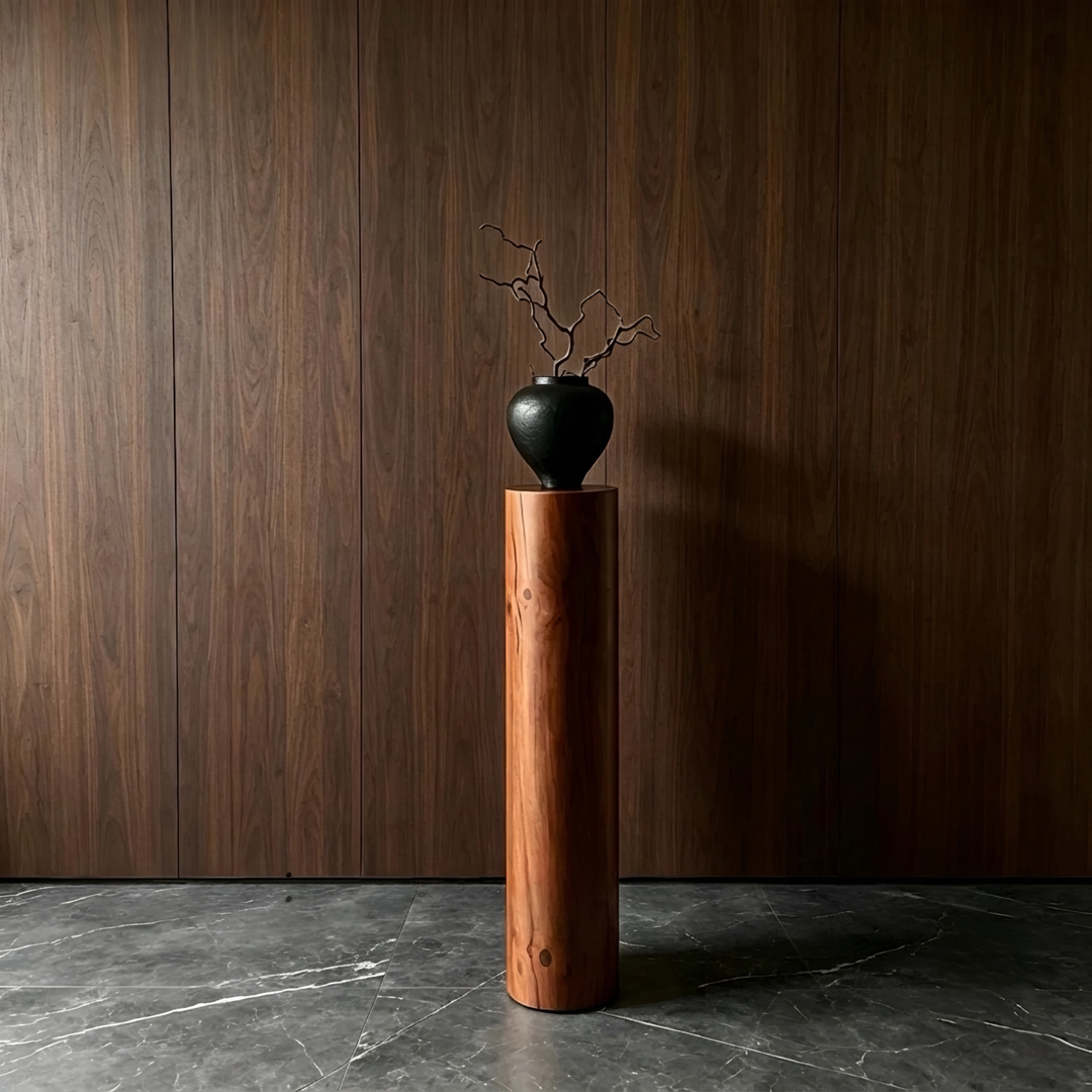 JOVEN Modern Solid Wood Round Pedestal - Cassa Haus Singapore