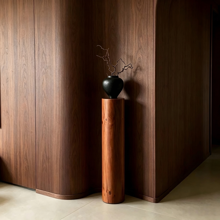 JOVEN Modern Solid Wood Round Pedestal - Cassa Haus Singapore