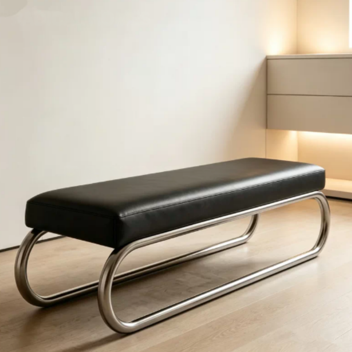 ELVANO Modern Leather Bench - Cassa Haus Singapore