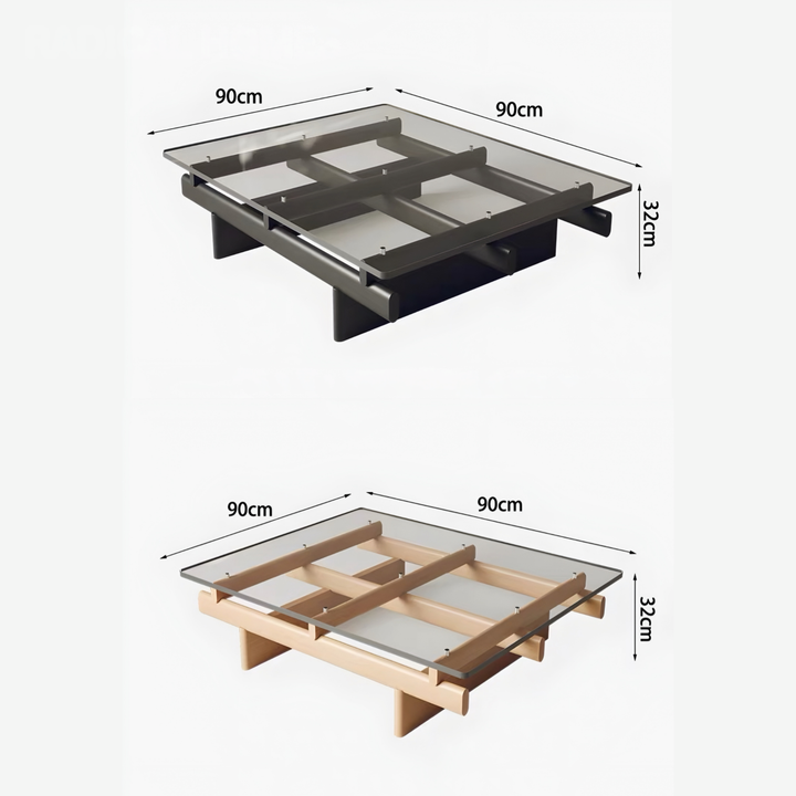 ROBERT Modern Glass Coffee Table - Cassa Haus Singapore