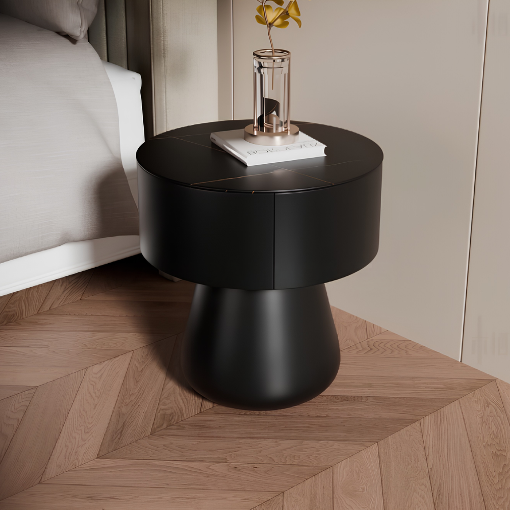 ORVENA Modern Round Bedside Table - Cassa Haus Singapore