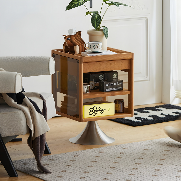 HALEN Modern Rotatable Bedside Table - Cassa Haus Singapore