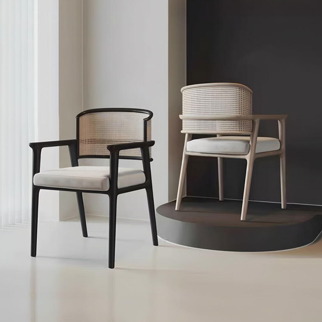 CANEVRA Rustic Rattan Dining Chair - Cassa Haus Singapore