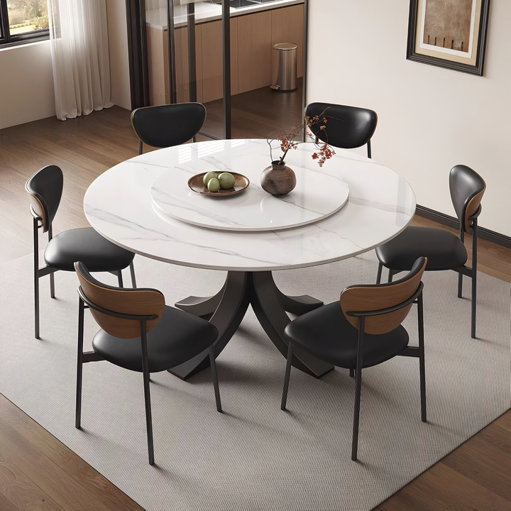 ORBITAL Modern Sintered Stone Round Dining Table - Cassa Haus Singapore
