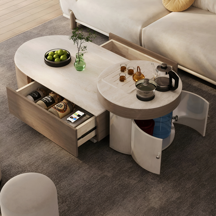 ORVIETO Modern Sintered Stone Coffee Table Set - Urban Mood Singapore