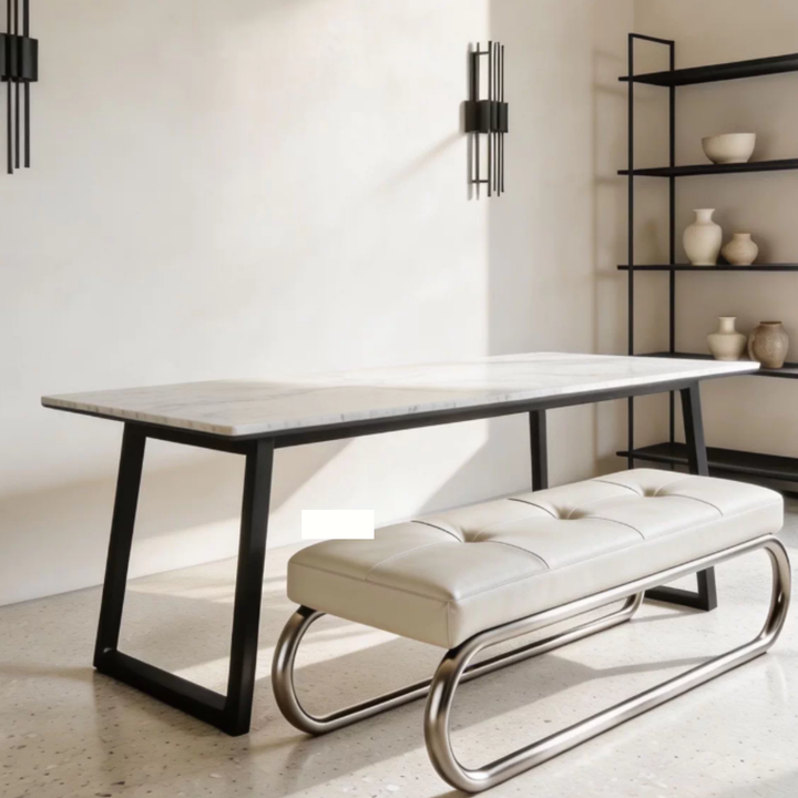 ELVANO Modern Leather Bench - Cassa Haus Singapore