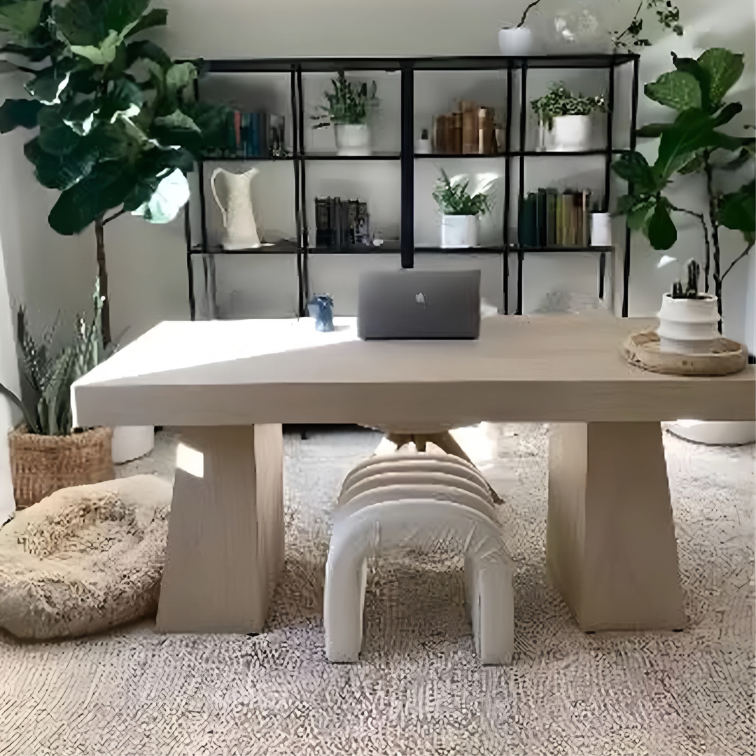 ROTHWELL Modern Solid Wood Study Table - Cassa Haus Singapore