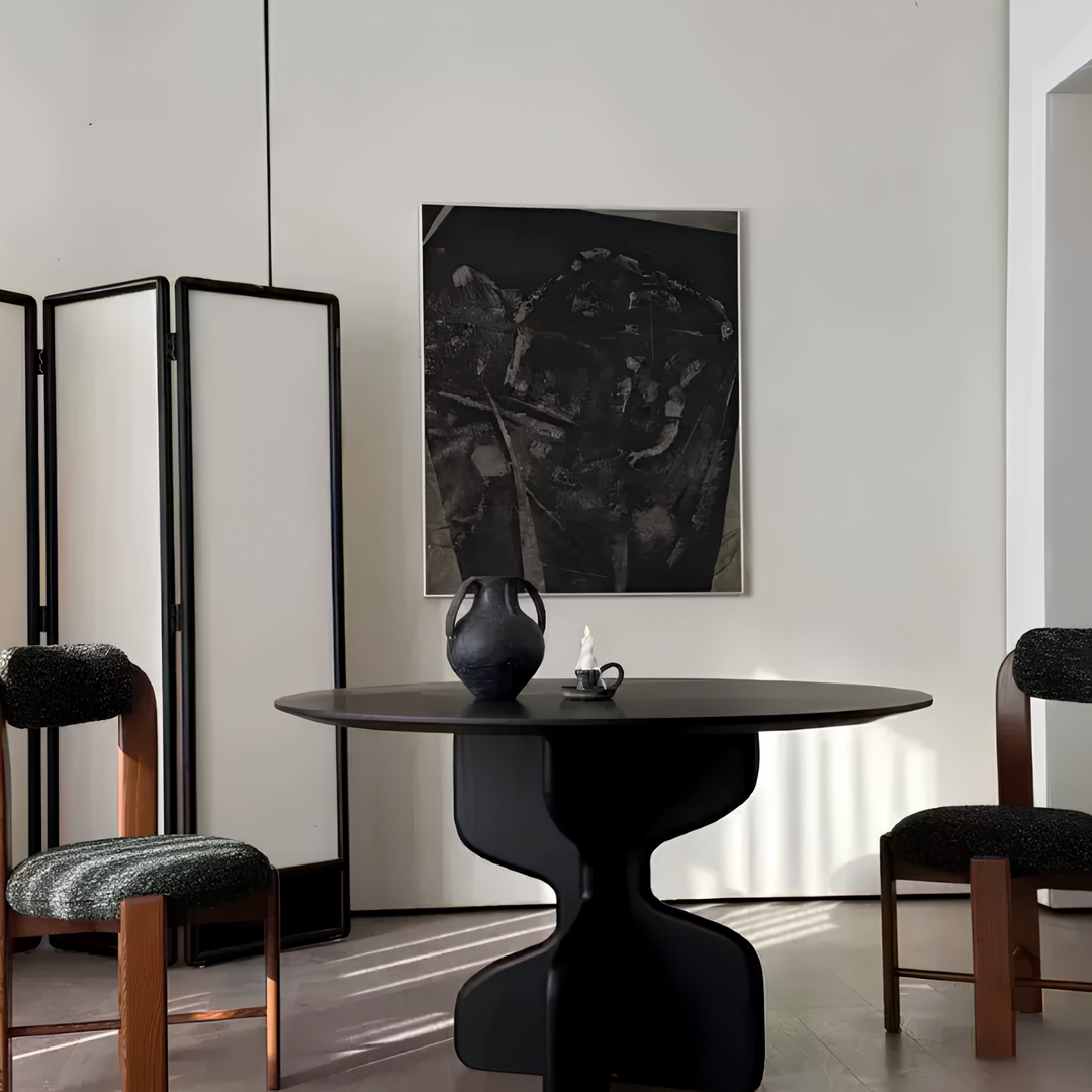 TOURNELLE Modern Solid Wood Round Dining Table - Cassa Haus Singapore