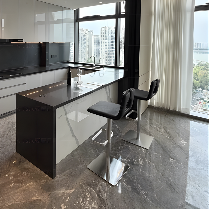 YORSTEN Modern Leather Bar Stool - Urban Mood Singapore