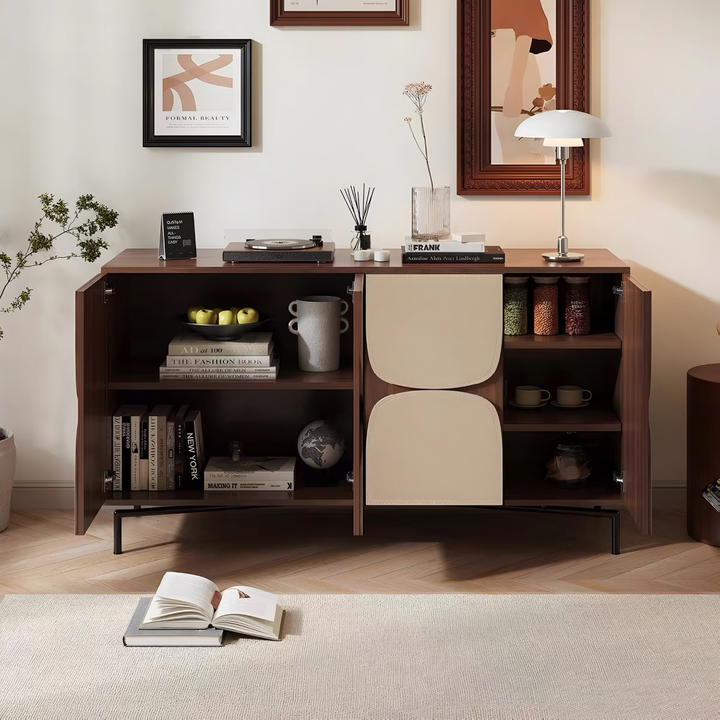VALSERO Modern Saddle Leather Sideboard - Cassa Haus Singapore