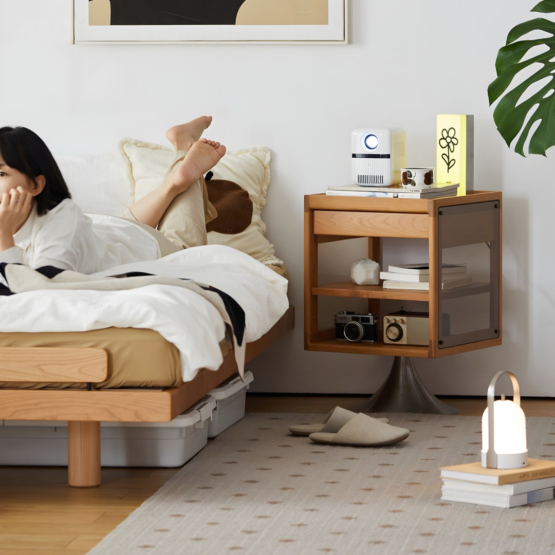 HALEN Modern Rotatable Bedside Table - Cassa Haus Singapore