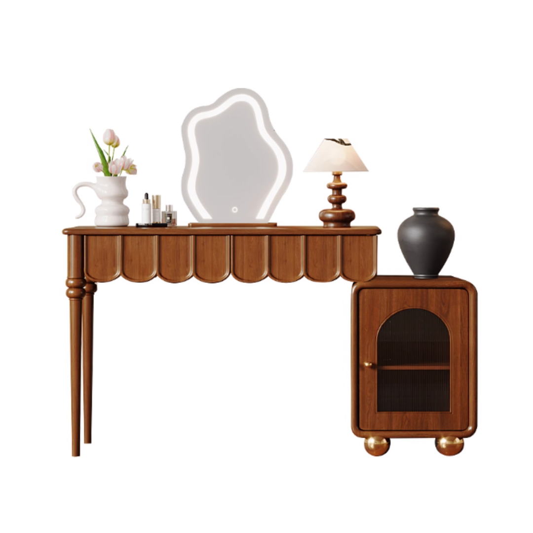 FLEUREN Vintage Solid Wood Dressing Table Set - Cassa Haus Singapore