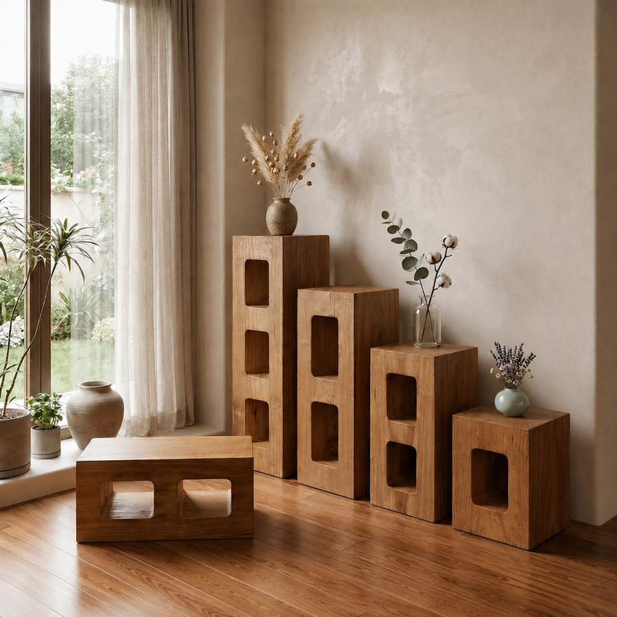 ORVEA Modern Solid Wood Pedestal - Cassa Haus Singapore