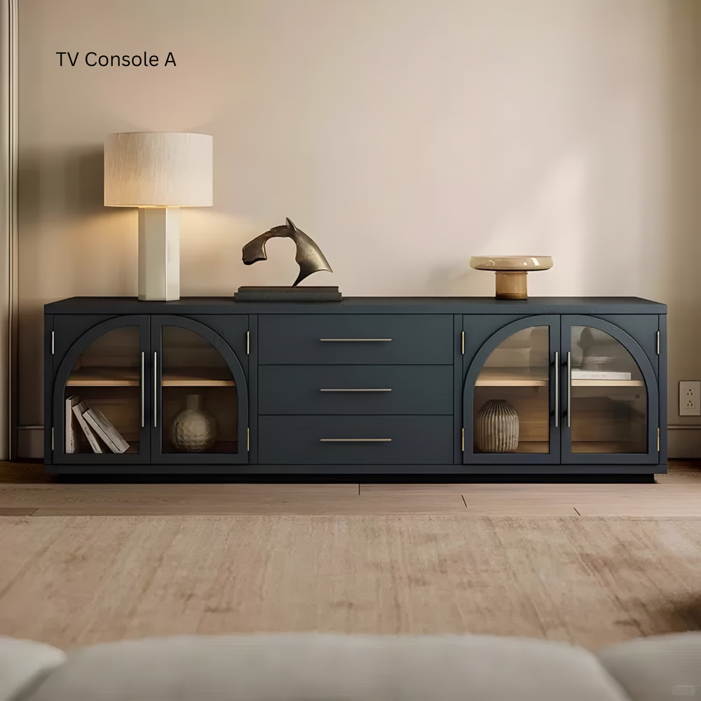 CHANTERELLE Vintage Solid Wood TV Console - Cassa Haus Singapore