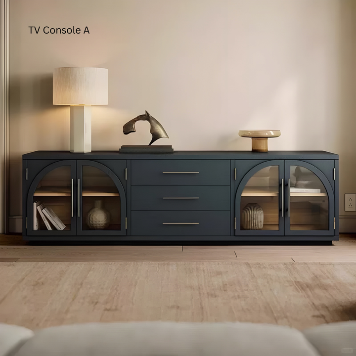 CHANTERELLE Vintage Solid Wood TV Console - Cassa Haus Singapore