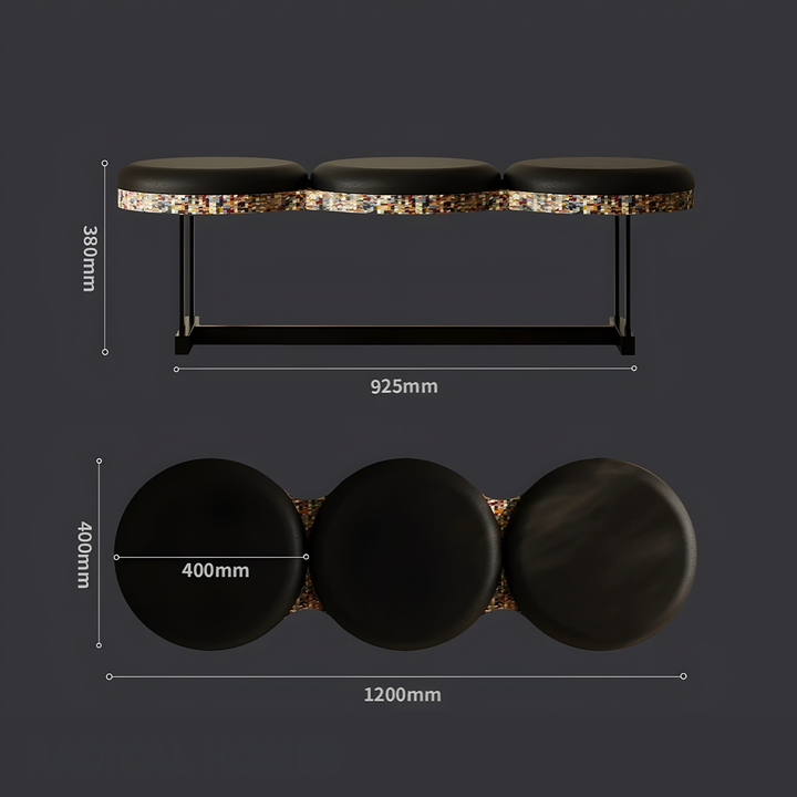 KESTRUM Boho Leather Entryway Bench - Urban Mood Singapore