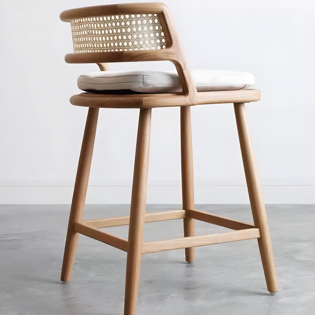 MAVIRO Modern Rattan Bar Chair - Cassa Haus Singapore