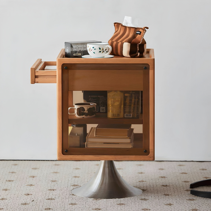 HALEN Modern Rotatable Bedside Table - Cassa Haus Singapore