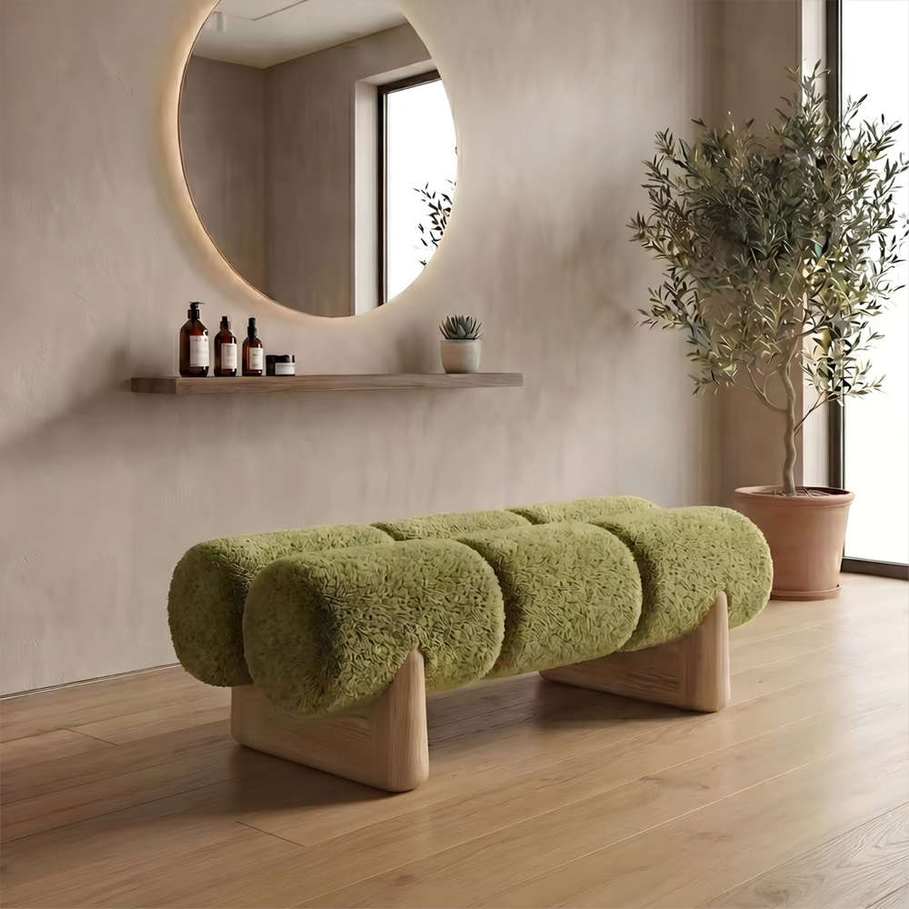 LOREVIA Modern Boucle Bench - Cassa Haus Singapore