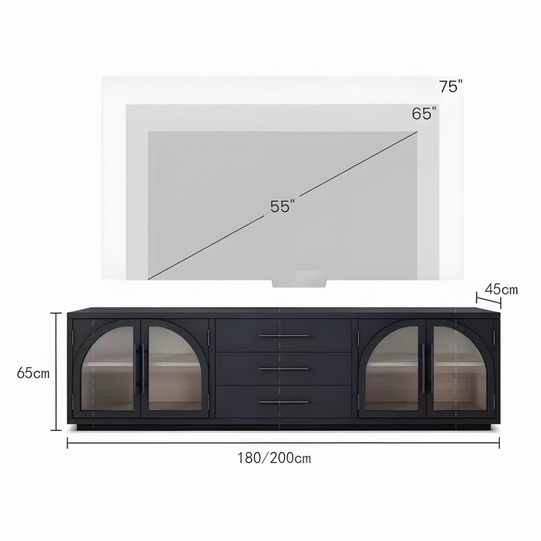 CHANTERELLE Vintage Solid Wood TV Console - Cassa Haus Singapore