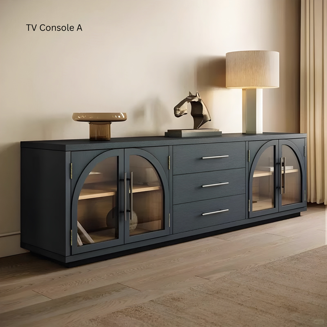 CHANTERELLE Vintage Solid Wood TV Console - Cassa Haus Singapore