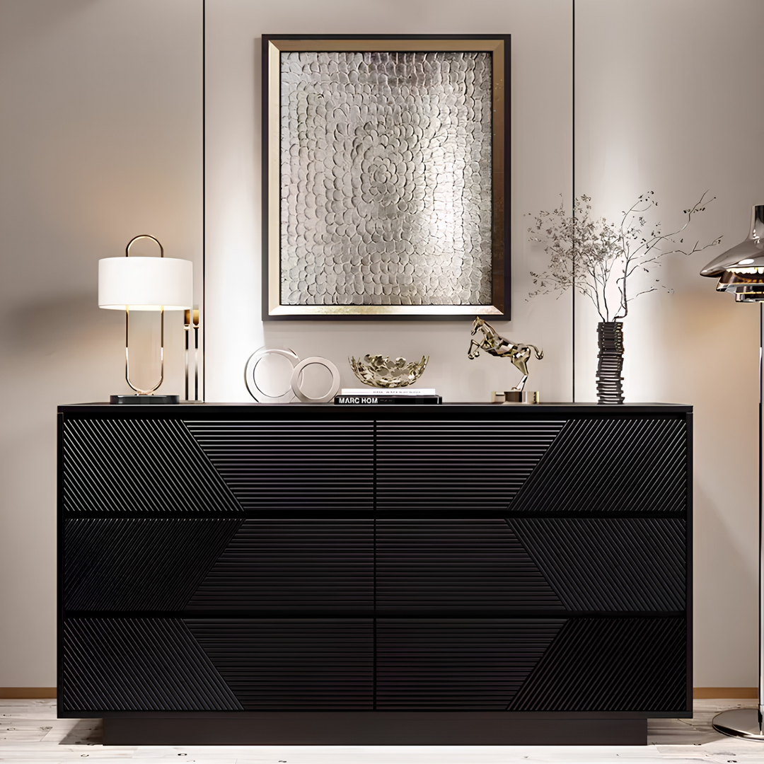 VETTORE Modern Solid Wood Chest of Drawers - Cassa Haus Singapore
