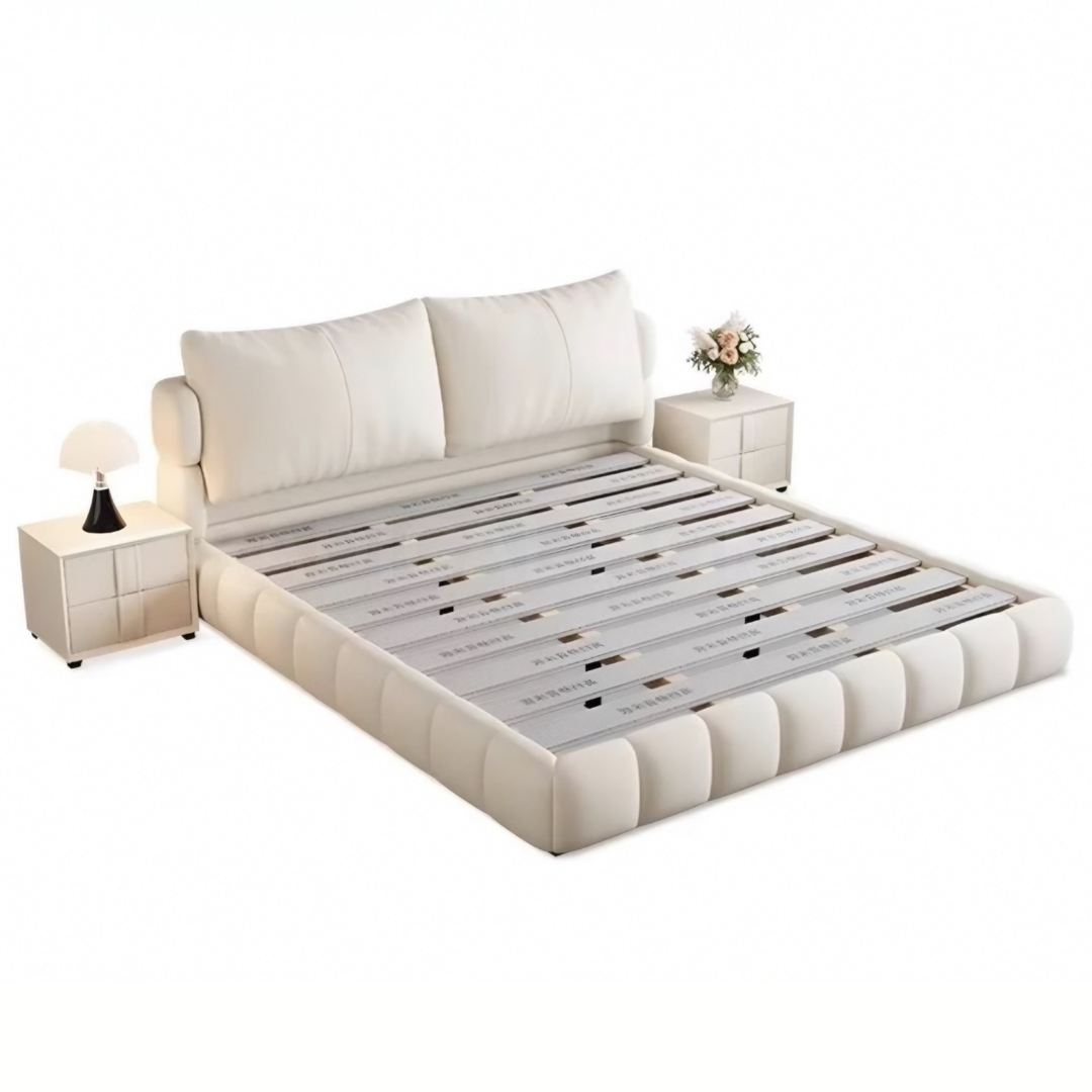 FENRO Modern Scratch-Proof Leather Bedframe - Cassa Haus Singapore