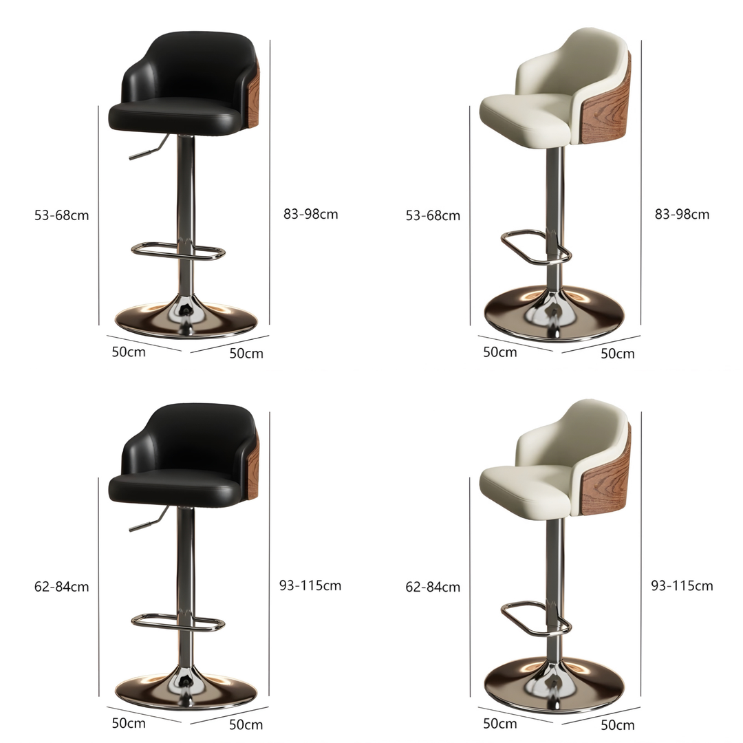 QUELVANO Modern Leather Bar Stool - Cassa Haus Singapore